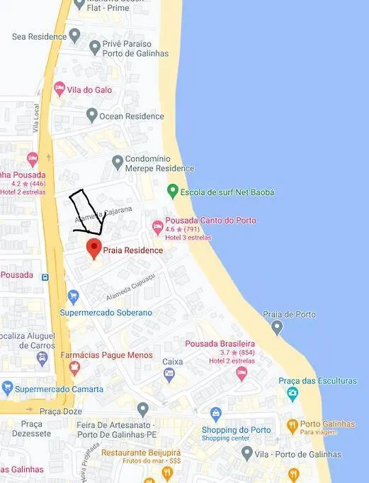 Praia Residence, 2 Quartos - Pôrto das Galinhas Apartamento
